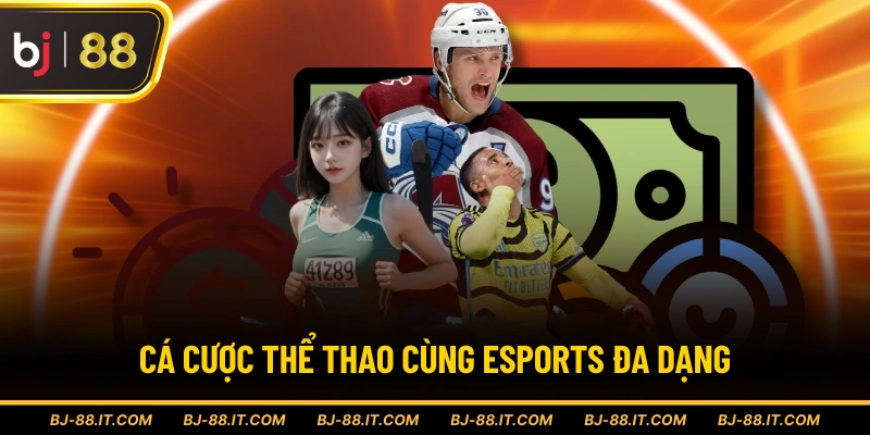 Cá cược thể thao cùng esports đa dạng
